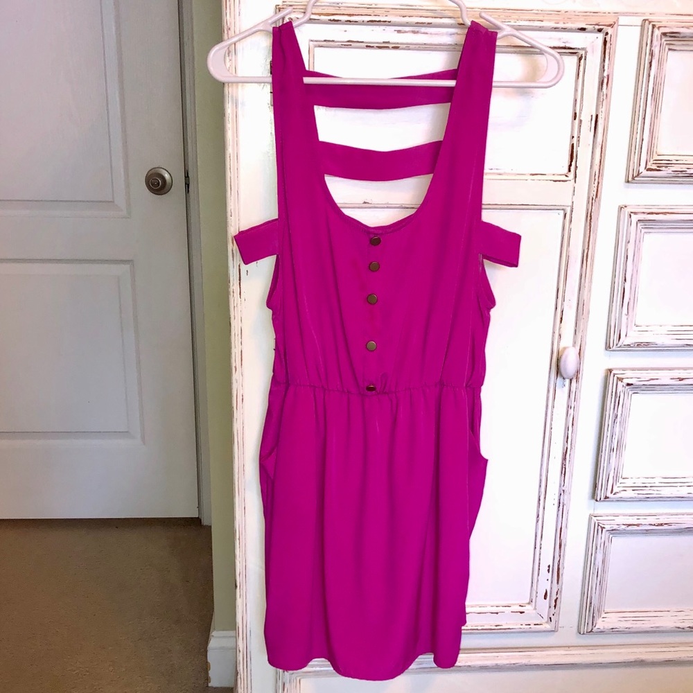 Fuschia cut out dress